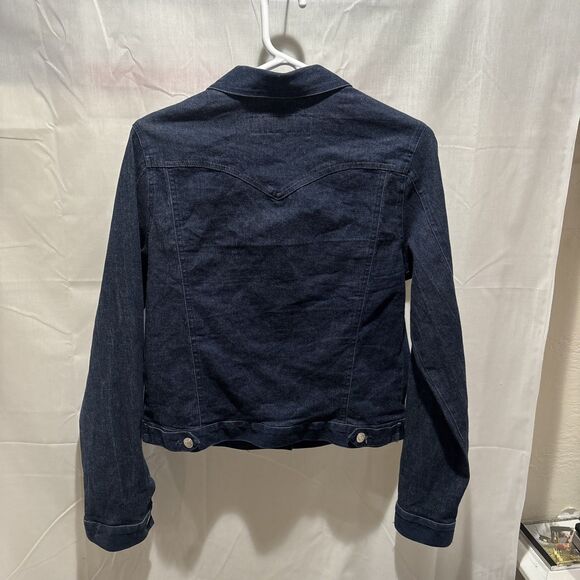Paris Blues Vintage 90s Y2K  Jacket Womens XL  Dark Wash Made In USA Jean - Picture 12 of 16